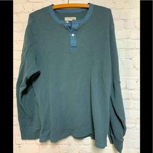 Everlane Organic Cotton Waffle Henley Top Size XL